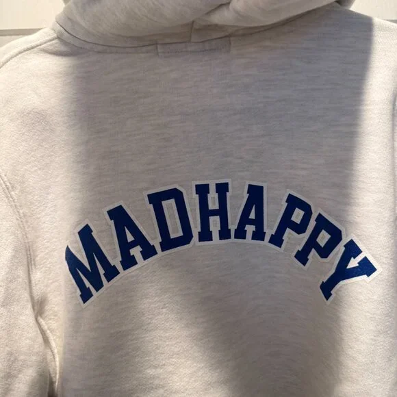 Madhappy x Dodgers Crystal Logo Fleece Hoodie Grey Ash Size Small - Picture 6 of 7